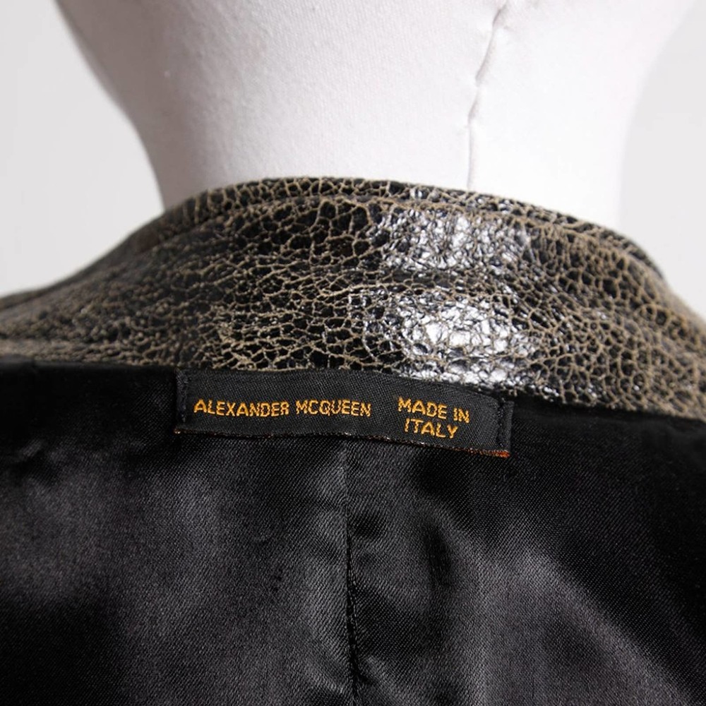 ALEXANDER MCQUEEN Vintage 1999 Long Leather Jacket - Picture 6 of 6